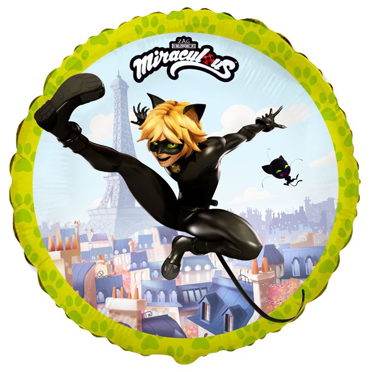 Круг с гелием»Супер Кот» 18″/46 см