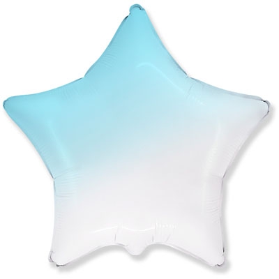 Звезда с гелием «Градиент голубой» 18″/46см