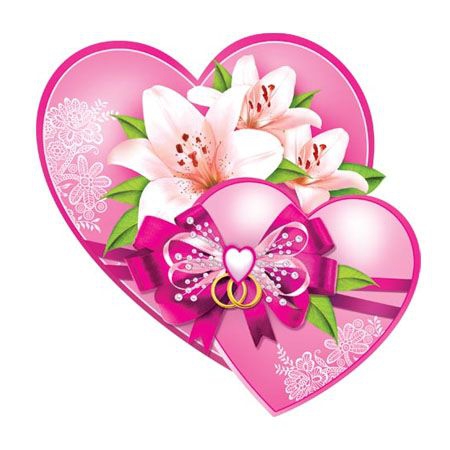 Украшение на скотче. Сердце, блестки, 166*180