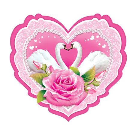 Украшение на скотче. Лебеди, блестки, 166*180