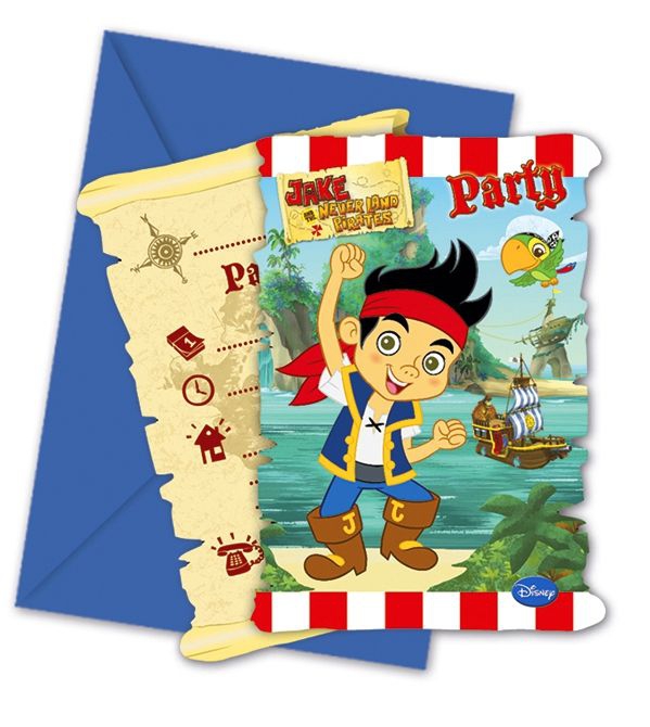 Приглашения «Капитан Джейк» 6шт