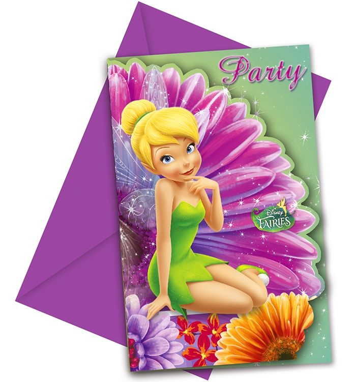 Приглашения «Феи» 6 шт