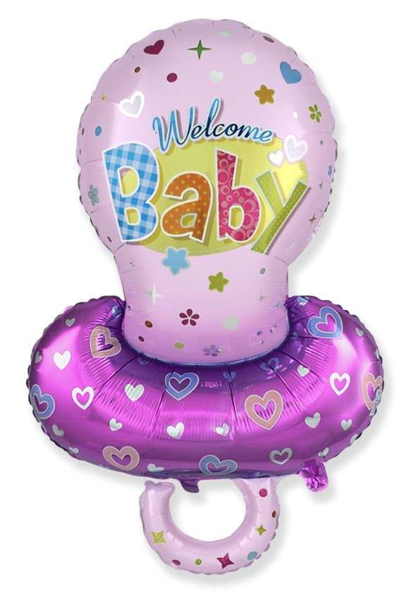 Фигура Соска-пустышка для девочки, Розовый 40″/102 см с гелием