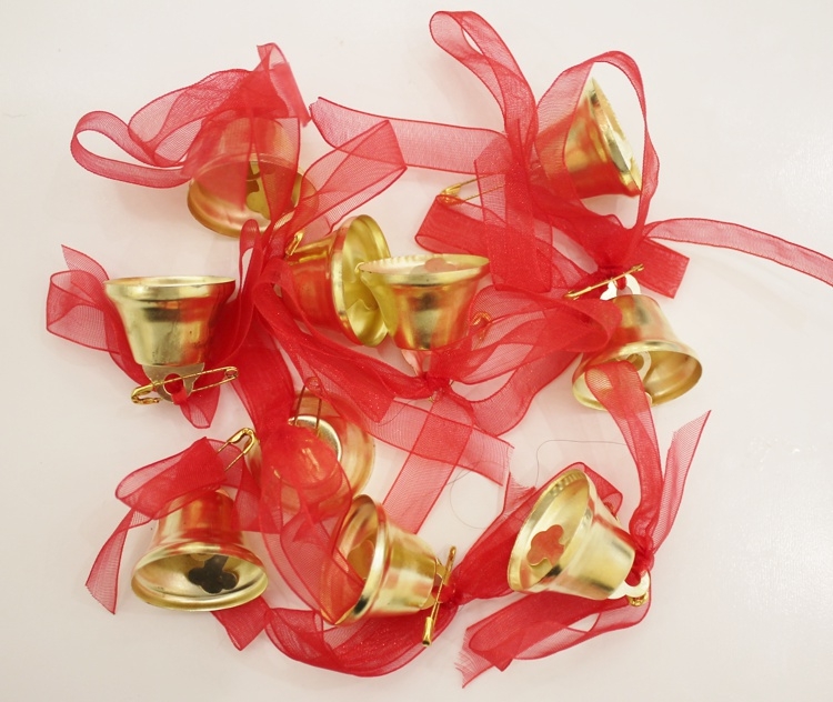 Колокольчик выпускника. Красный бант. 1 шт.