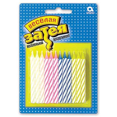 Свечи для торта ассорти 24шт/уп