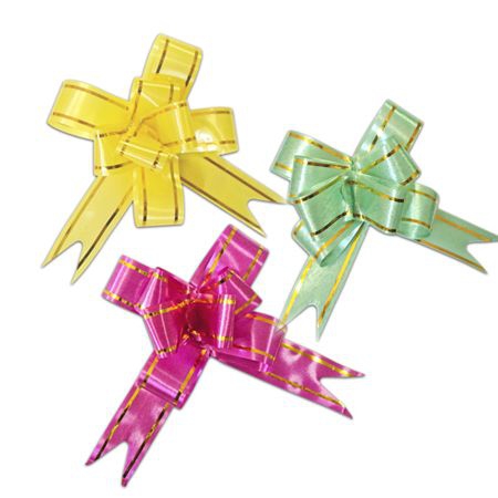 Бант-Бабочка 22*470мм (зеленый с золотой полосой) БА-Б22бел.