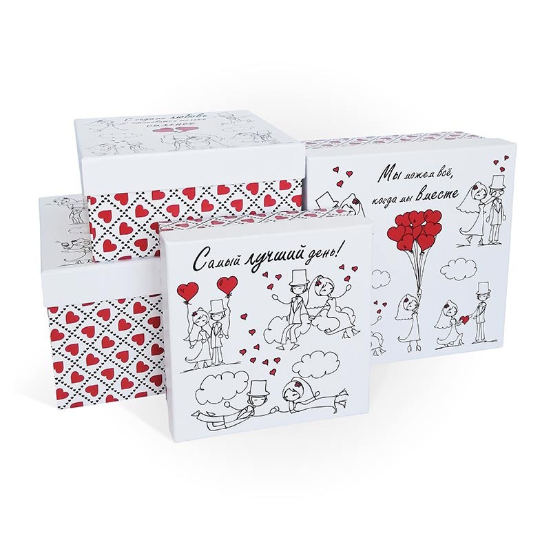 Подарочная коробка, коробка, СВАДЕБНАЯ КОЛЛЕКЦИЯ 170x170x70