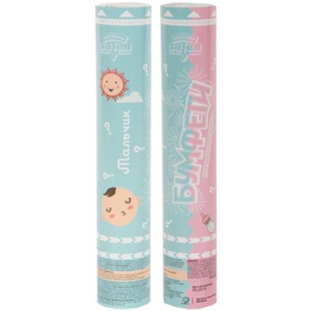 Хлопушка Мальчик или Девочка 30см конф (голубой)