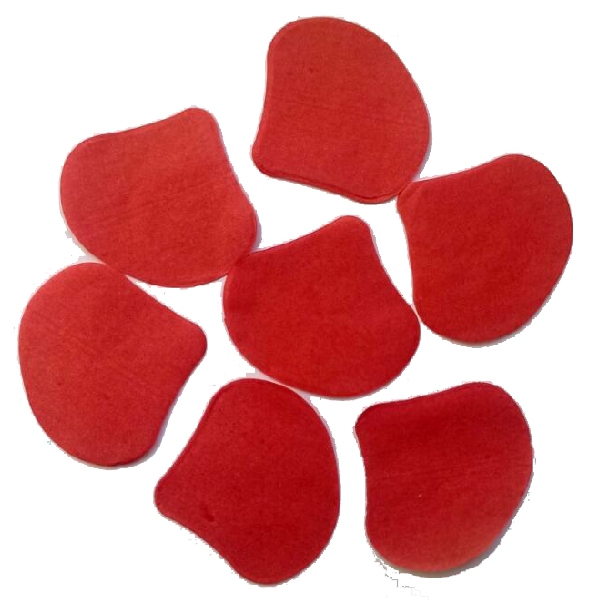 Конфетти «Лепестки роз» Бумага, Красные 5 см