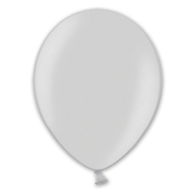 Воздушный шар металлик экстра Silver 14″/36см