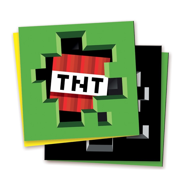 Салфетки 33 см * 33 см «Пиксели» / 12 шт