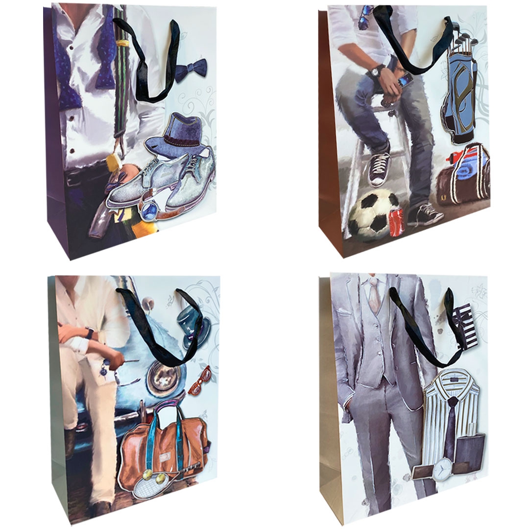 Пакет бумажный подарочный 24х18см «Джентельмен»