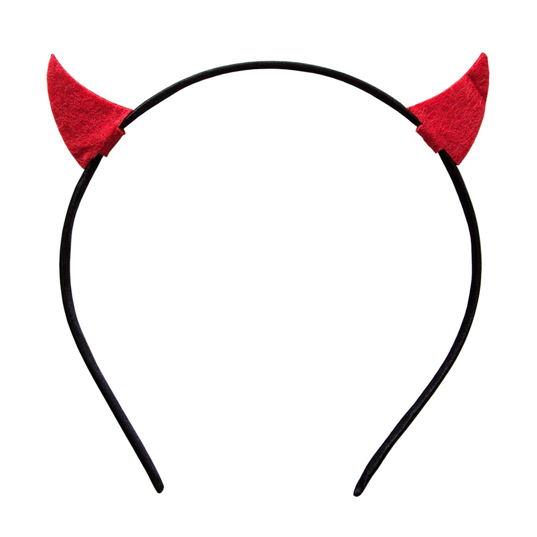 Ободок рожки чертика, красные