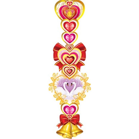 Свадебная гирлянда, 400×350 мм Отделка: блёстки  8-26-005