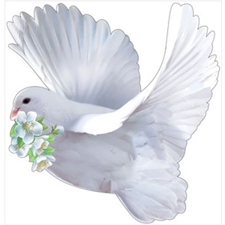 Украшение «Голубь» 176х182, вспененный скотч,  глянце