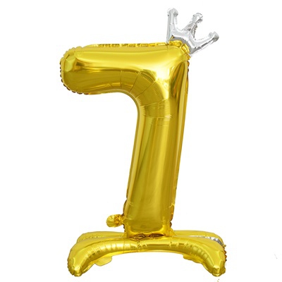 ЦИФРА 7 32″ Gold на подставке Корона