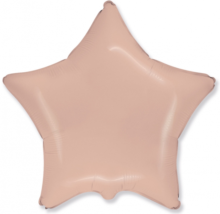 Звезда с гелием «Пудровый макарунс» 19″/48см