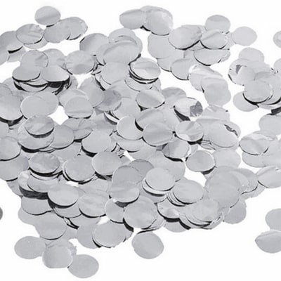 Конфетти круги фольгированный серебро 1см 20гр