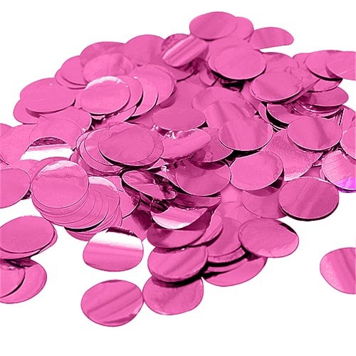 Конфетти круги фольгированные ярко-розовые 1см 20гр
