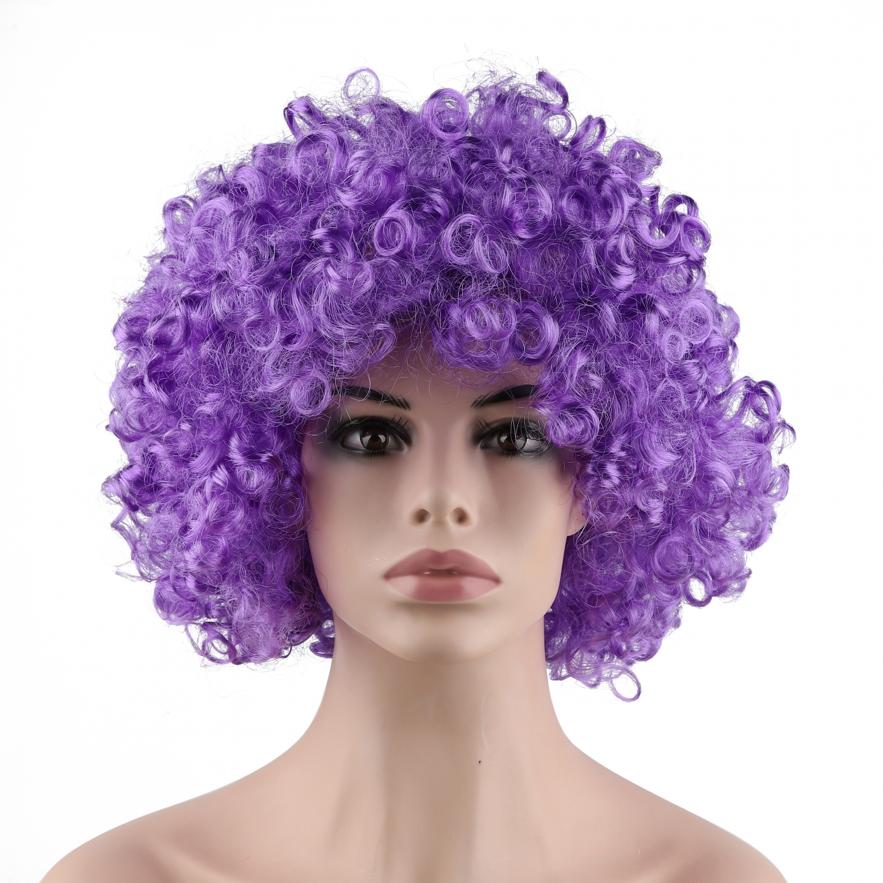 Парик карнавальный, 120 гр, Кудряшки, Фиолетовый