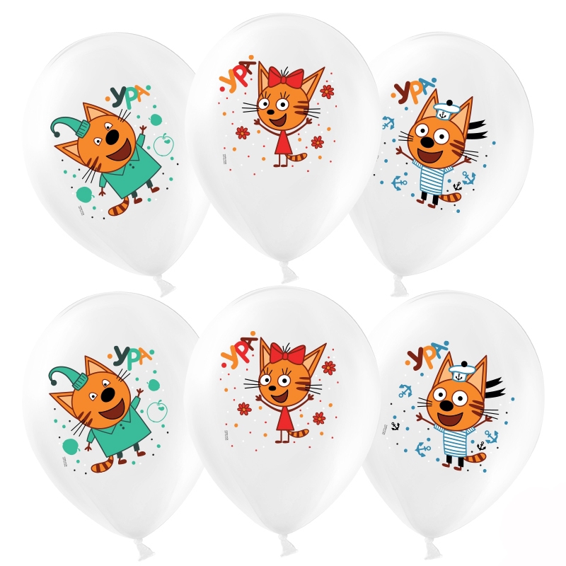 Воздушный шар «Три кота» 12″/30см