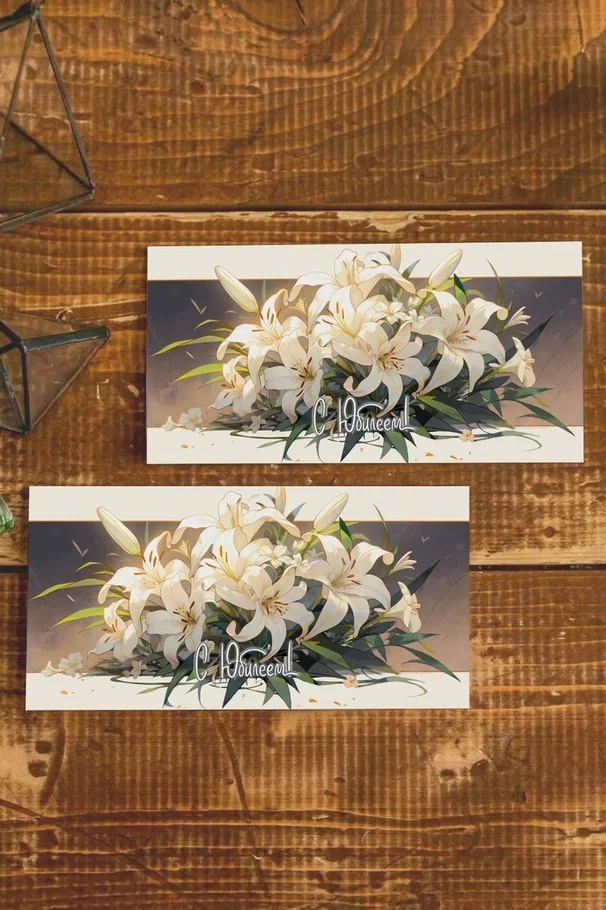 Конверт для денег «С Юбилеем! (лилии)» Cn203