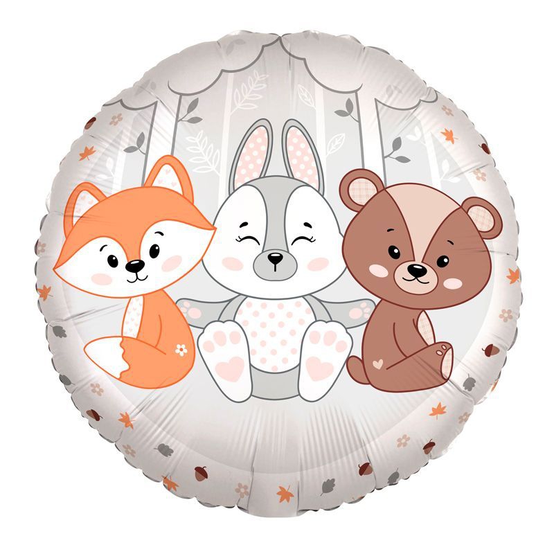 Круг с гелием Волшебный лес, животные 18