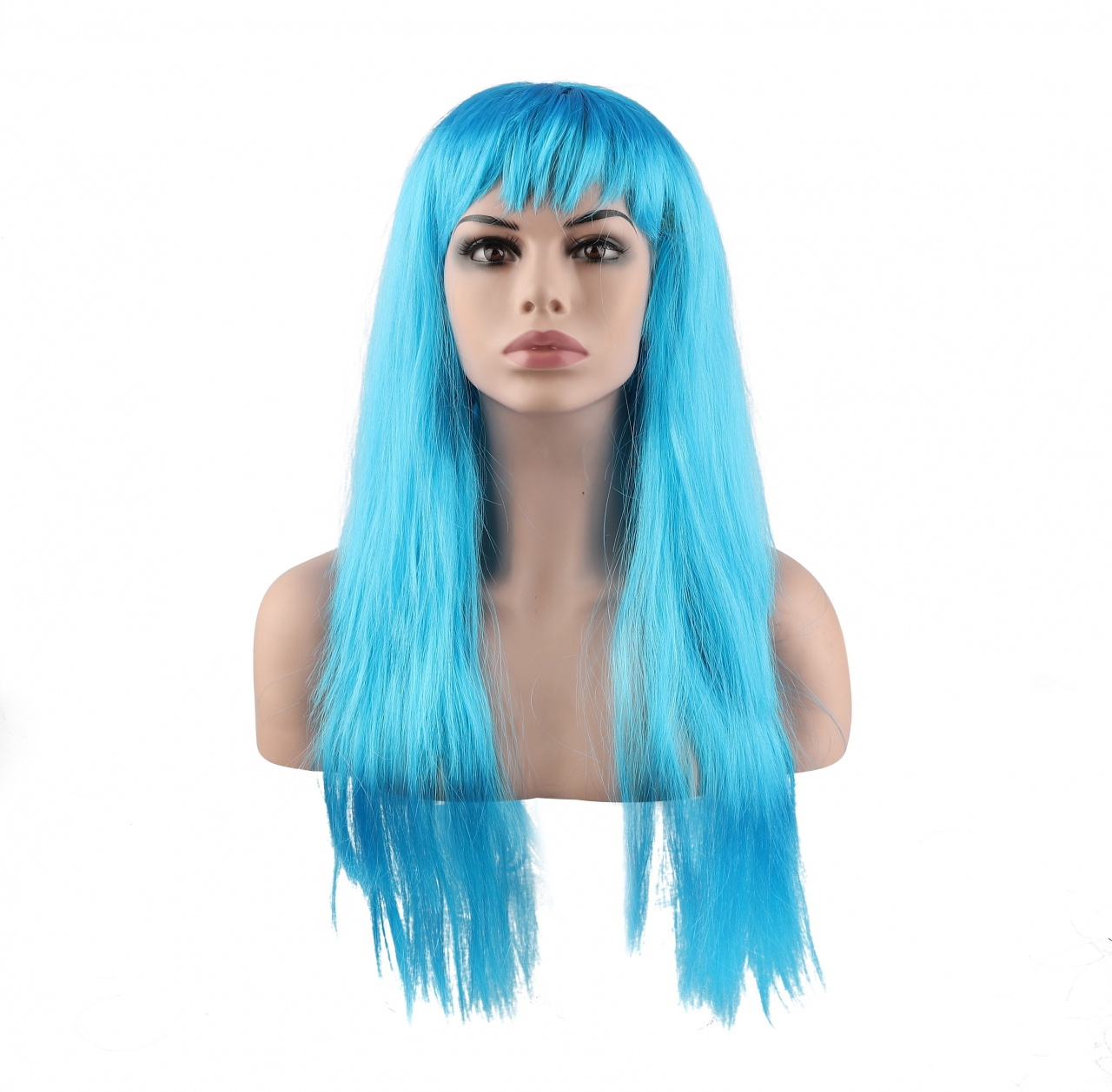 Парик карнавальный классик голубой