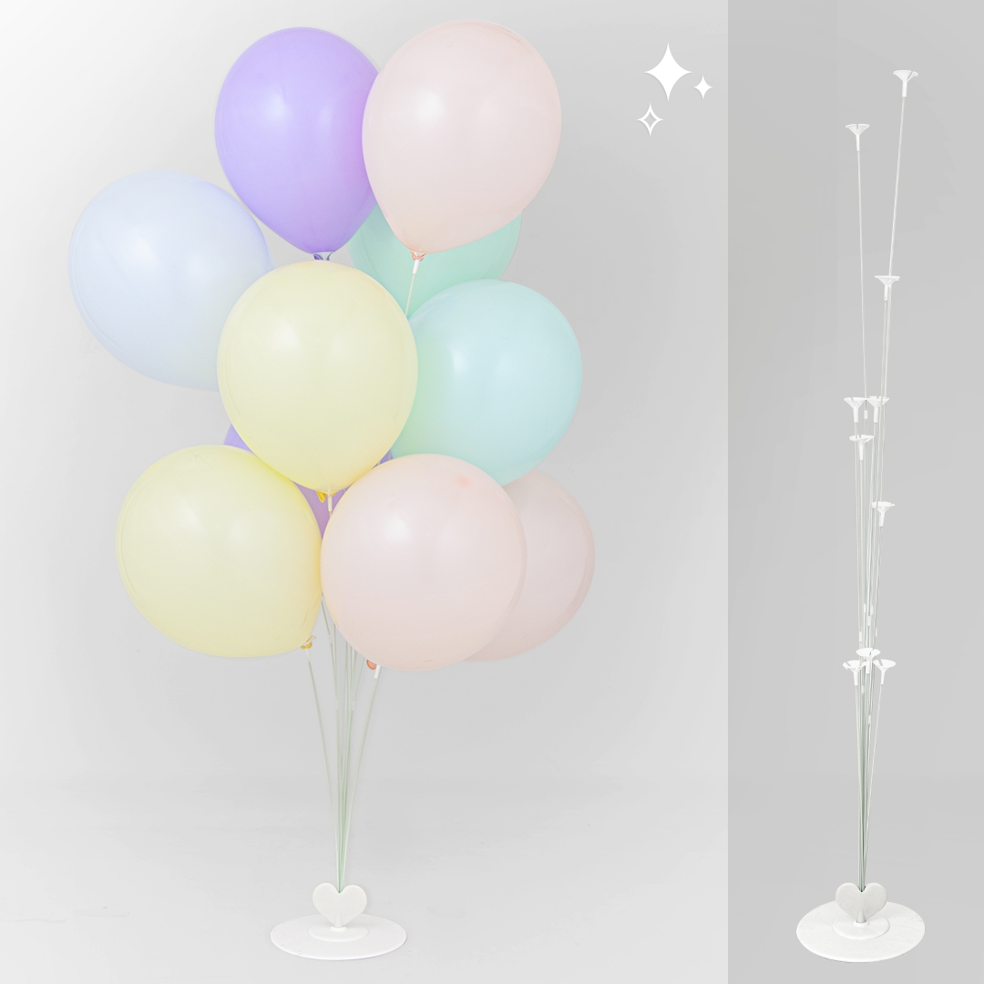 Стойка для шаров «Фонтан сердце» 11 насадок, 1 м