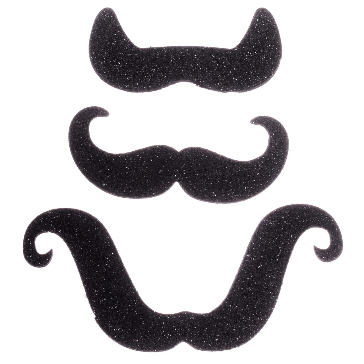 Карнавальные усы на липкой основе набор 3 штуки МИКС 9498947
