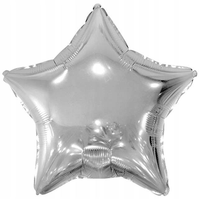 Звезда с гелием «Серебро» 19″/49см