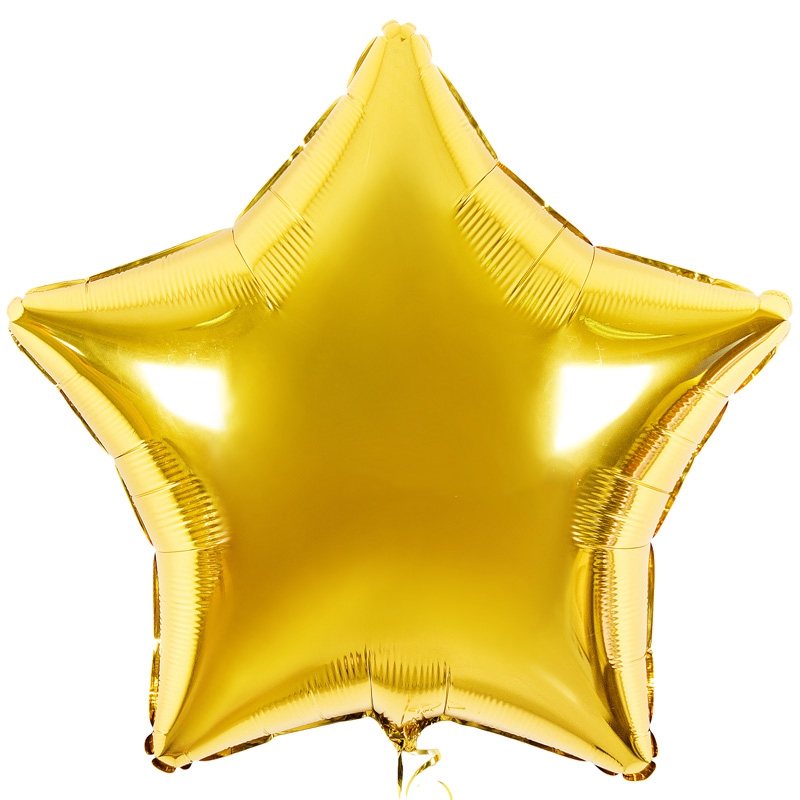 Звезда с гелием «Золотая» 19″/48см