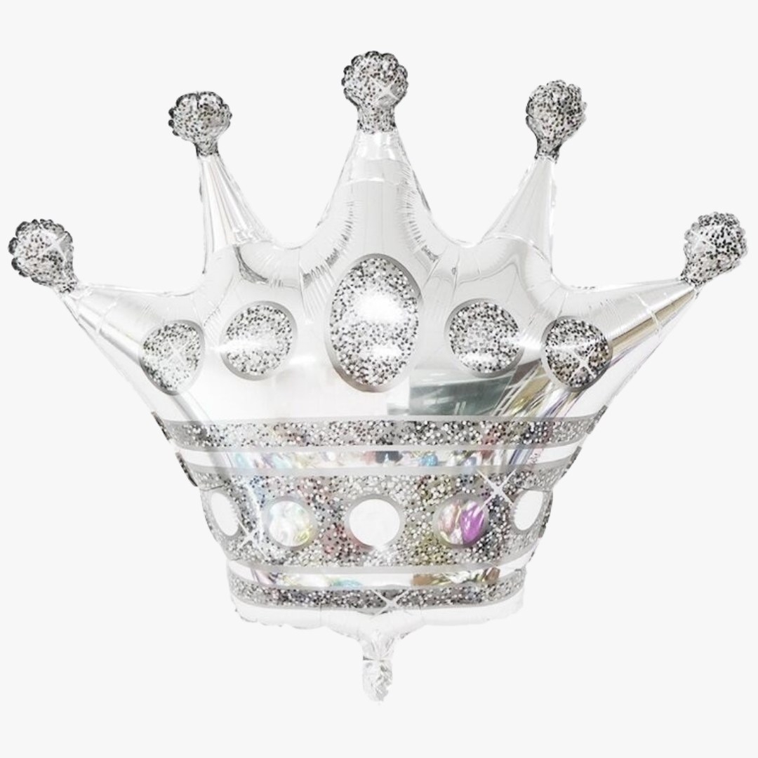 Фигура с гелием «Корона серебряная» 39″/99см