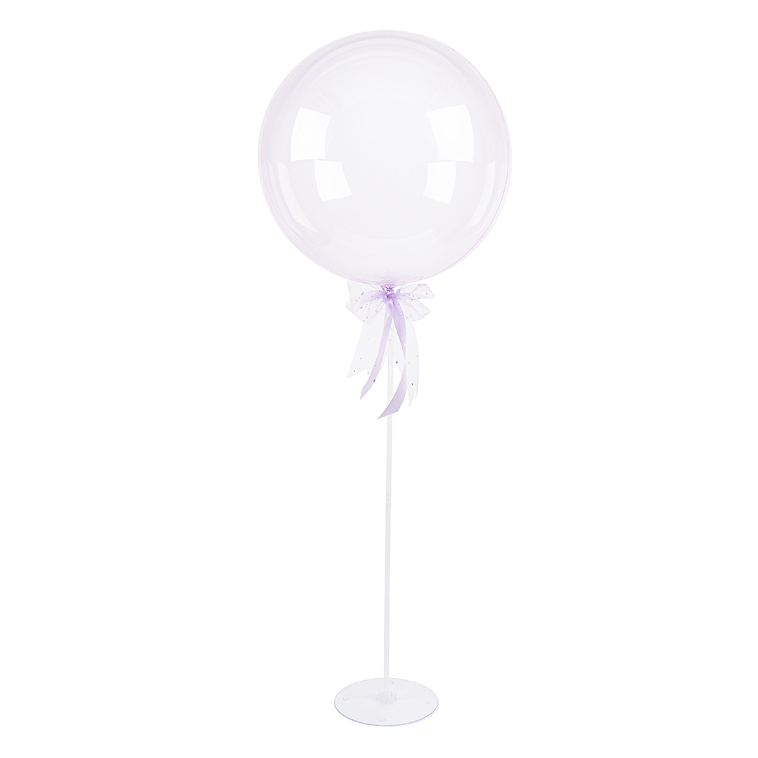 Стойка для шаров 1 насадка, 0,7 м, белая/прозрачная
