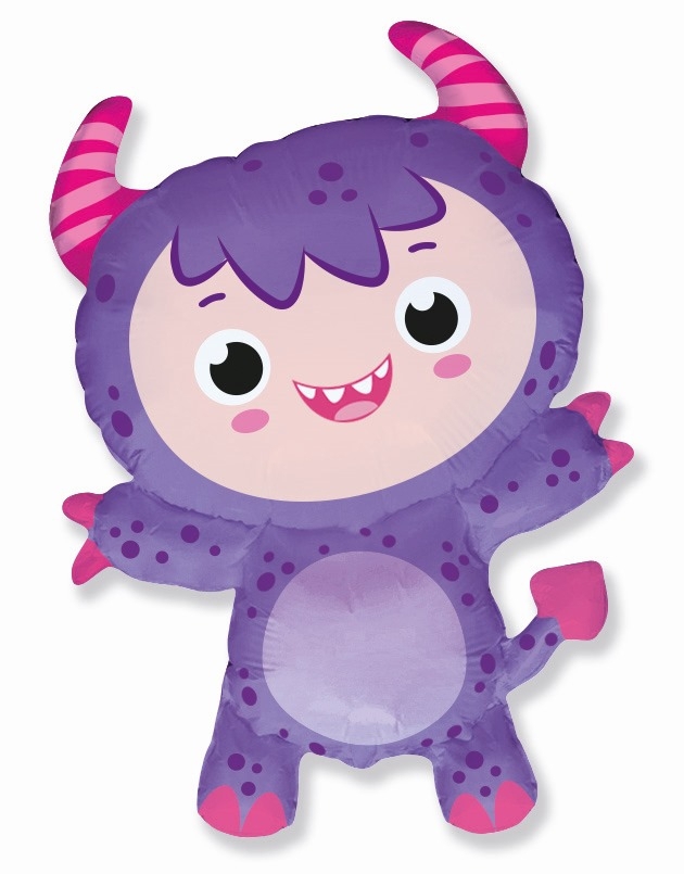 Фигура с гелием «Маленький чертенок» (сиреневый) 34″/86см