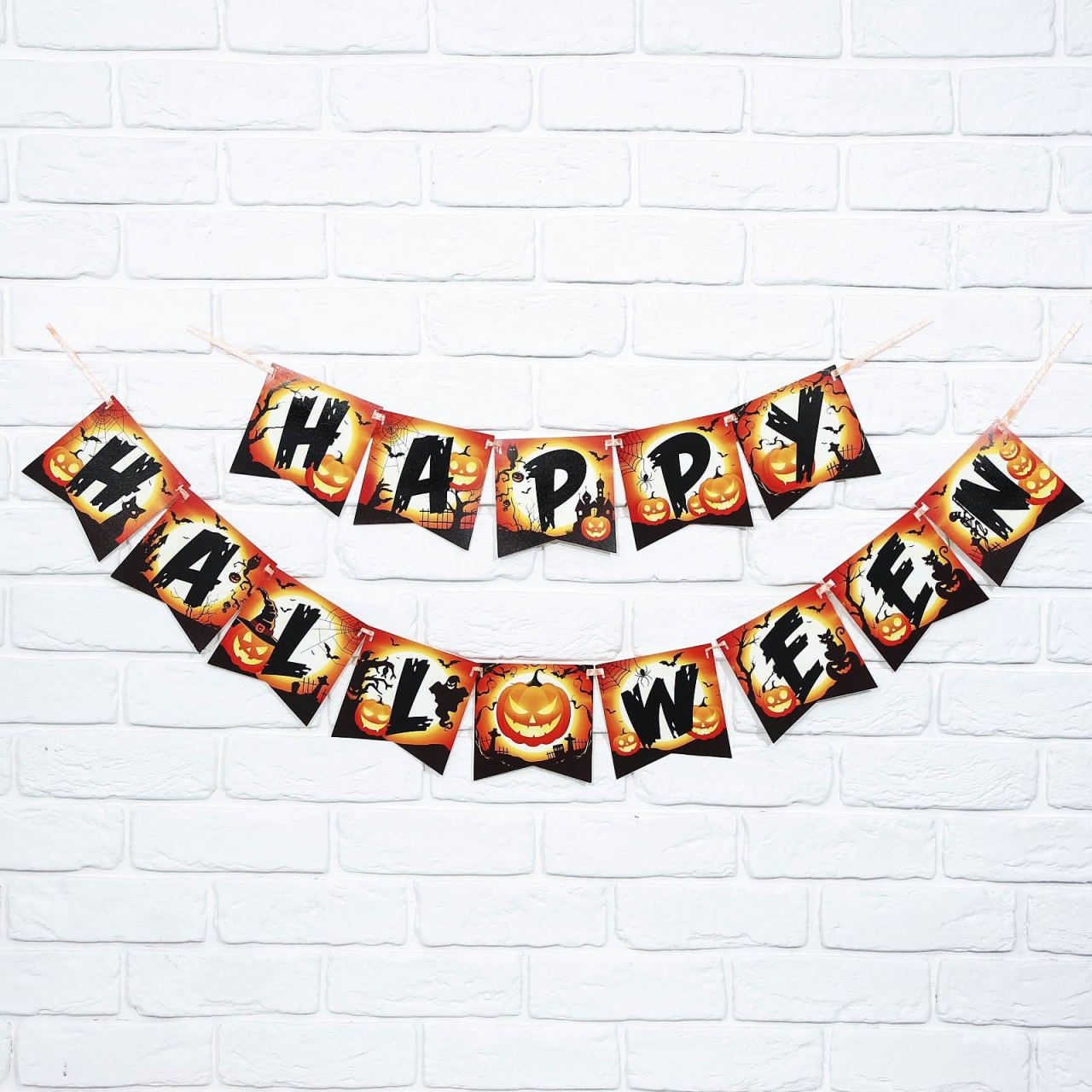 Гирлянда «Happy Halloween» тыквы 250см 9712305