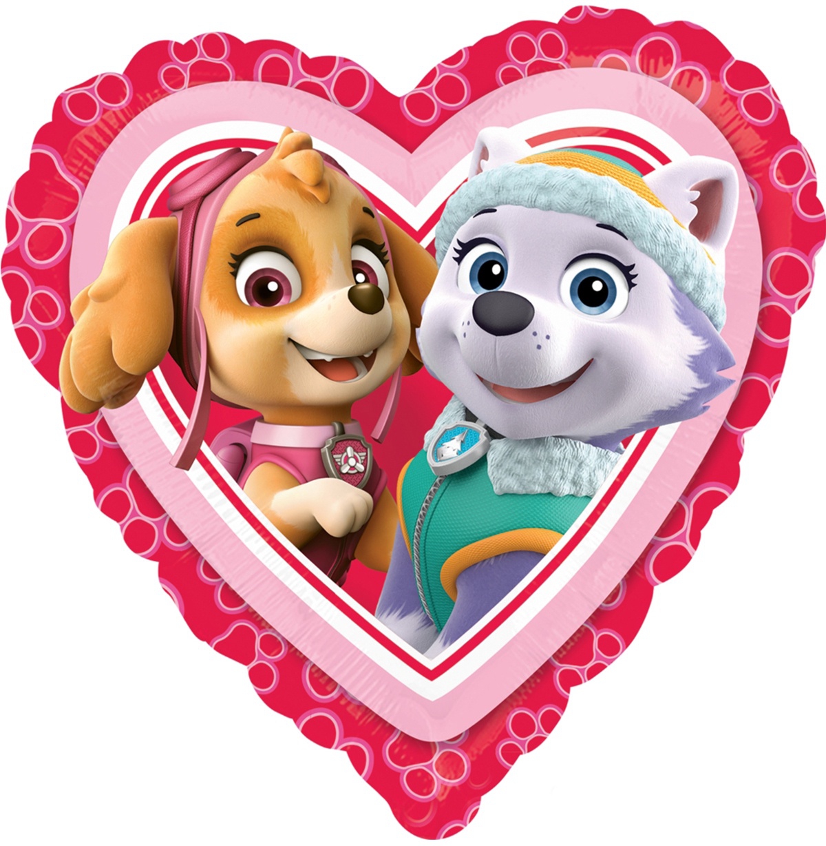 Сердце «Щенячий патруль» красное 18″/43 с гелием