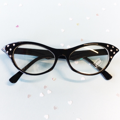 Очки «Винтаж» со стразами (черные) 1501-1326