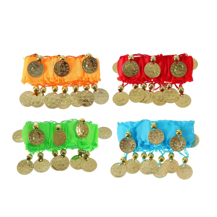 Карнавальный браслет для восточных танцев (2шт) с монетами 1131232
