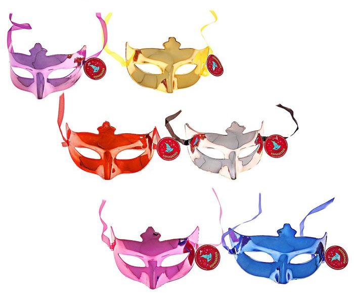 Маска декоративная «Блеск» однотонная 318207