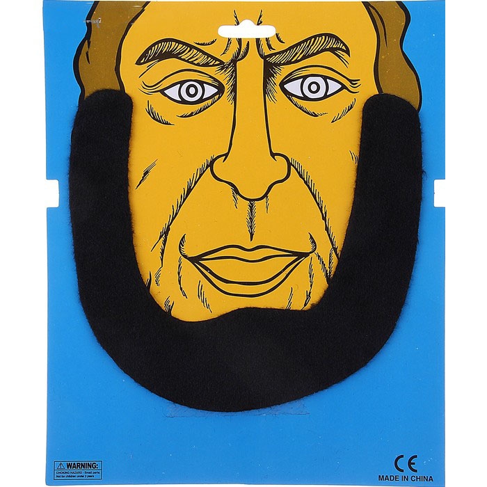 Карнавальная борода (черная) 25*21 (327051)