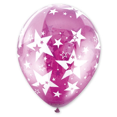 Воздуный шар «Звезды большие» кристалл 14″/36см