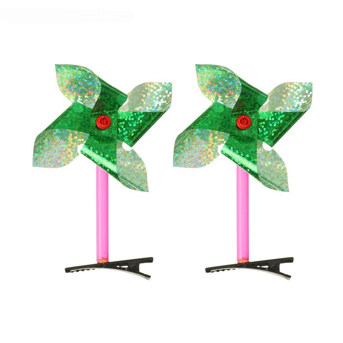 Карнавальный зажим «Ветерок» голография (цвета микс)