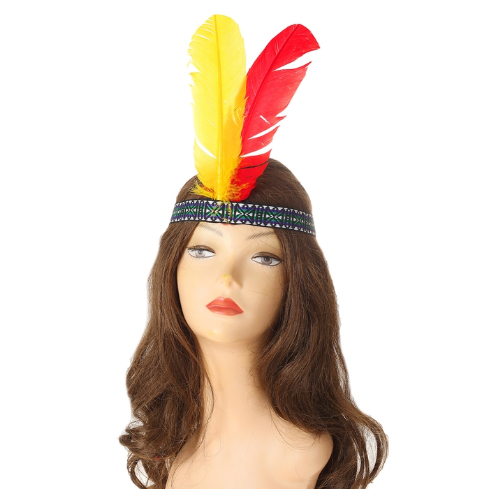 Карнавальная повязка «Индеец» цвета микс