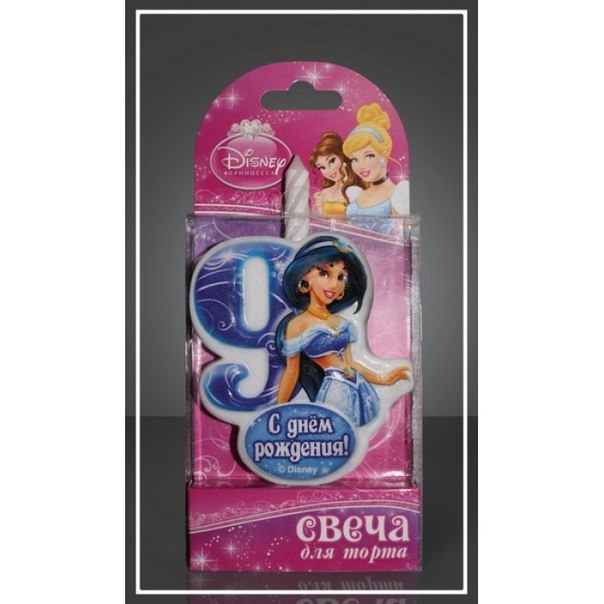 Свеча для торта серия принцессы DISNEY «9»
