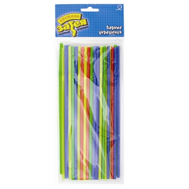 Трубочки для коктейля разноцветная 50шт.