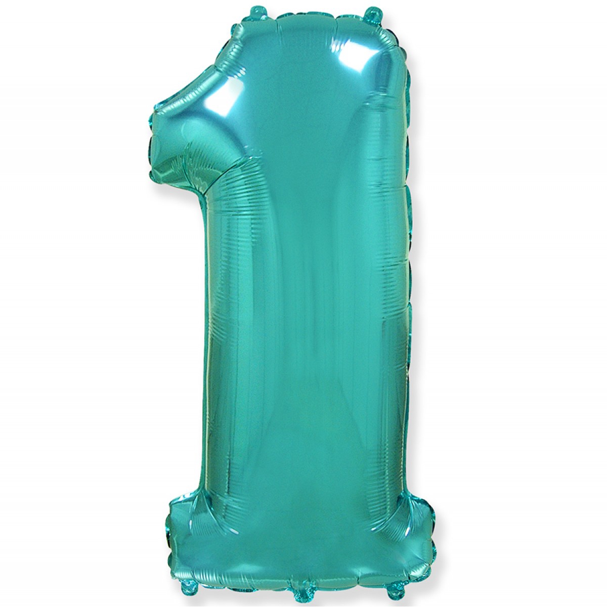 Фольгированная цифра с гелием «1» Тиффани / Tiffany 40″/102с