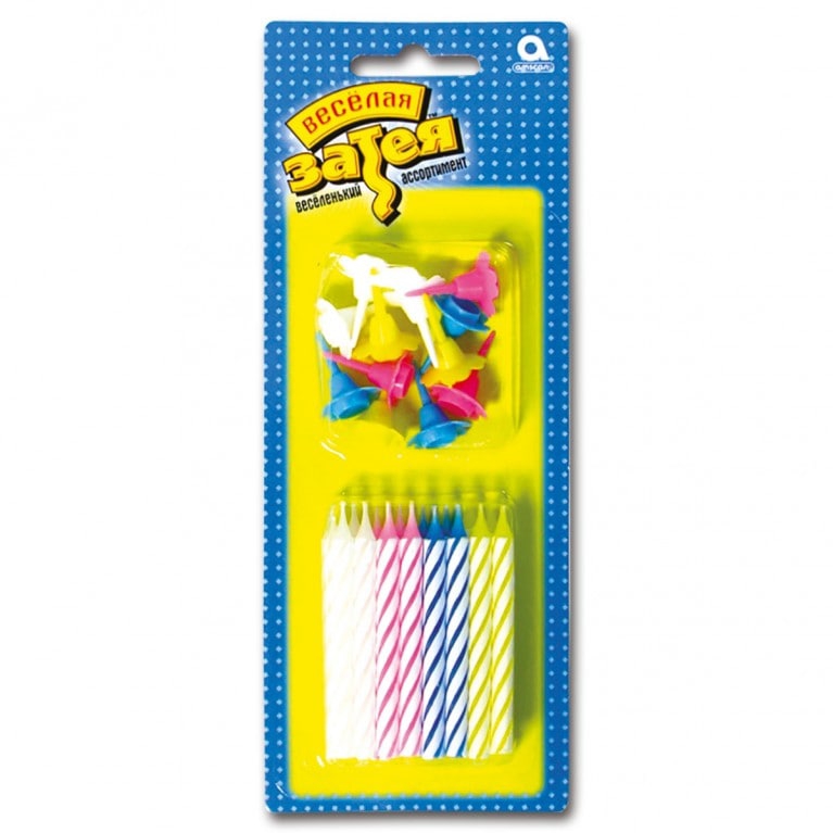 Свечи с подставками 24 шт. Высота свечей 6см.