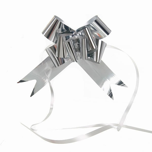 Бант-Бабочка БА-18мт 18*390 металл (серебро)