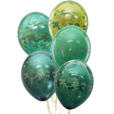 Воздушный шар «Камуфляж» 14″/36см